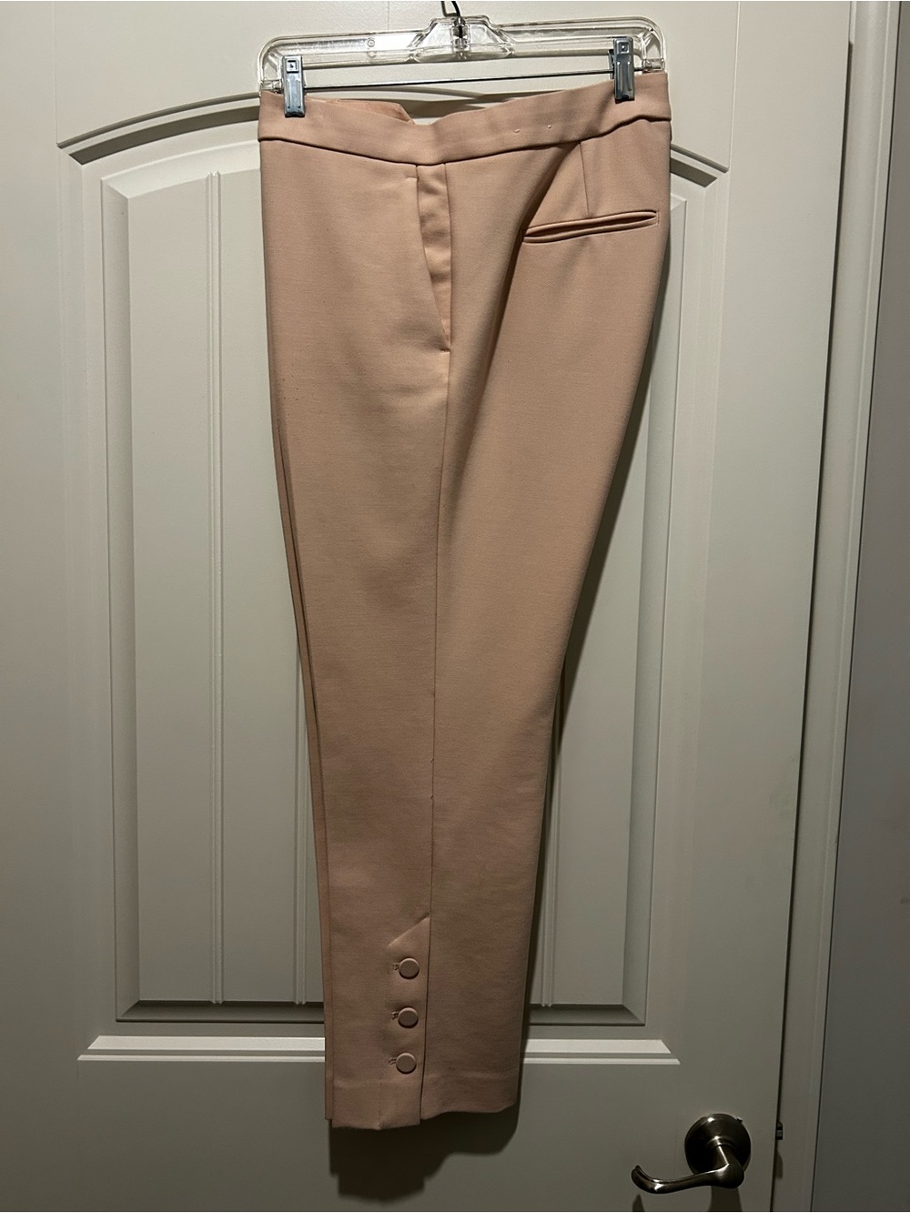 Ann Taylor Cropped Tailored Pants in Light Blush